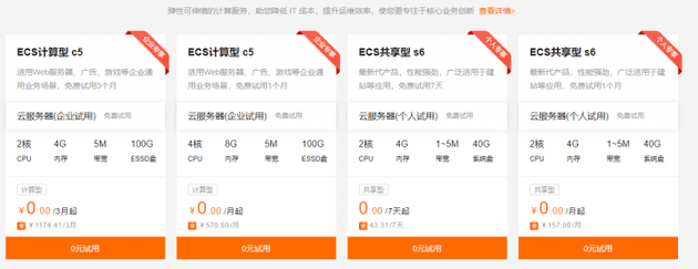 阿里云试用2h4g服务器7~90天活动插图