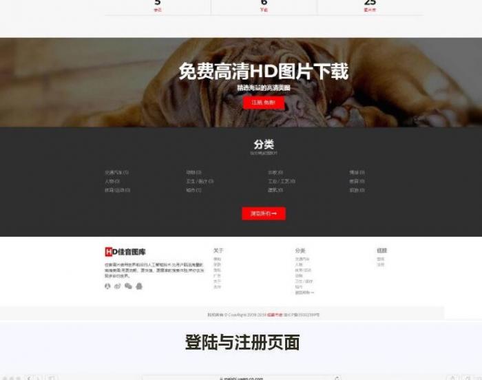 最新Laravel框架高清壁纸图库图片分享上传下载网站源码插图1