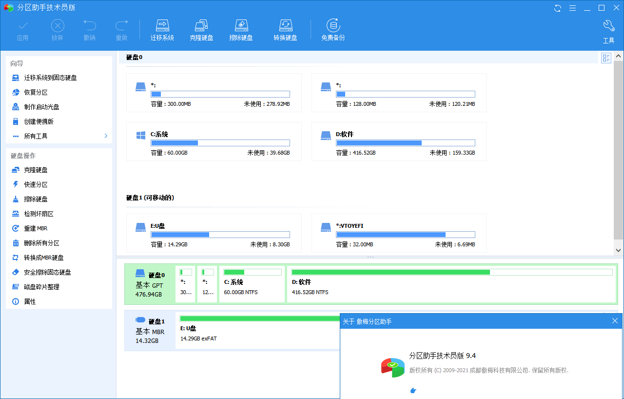 分区助手技术员v9.4.0特别版-ASP300源码